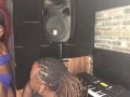 PETITE EBONY GETS FUCKED IN MUSIC STUDIO