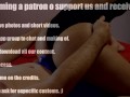 One piece swinsuit dry humping ass, cum through undewear