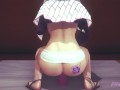 Kimetsu no yaiba Hentai - Shinobu with a toy sex with squirting - Japanese asian manga anime porn