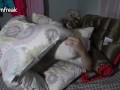 Humping Step Sister Bed and Puffy Comforter. Cumming on Shiny Down Jacket. Short Version.