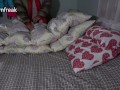 Humping Step Sister Bed and Puffy Comforter. Cumming on Shiny Down Jacket. Short Version.