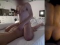 Amateur Girlfriend orgasms in doggystyle but he continues to fuck her until he cums on her back