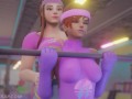 Brigitte and Sombra Lesbian Workout