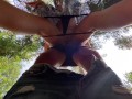 In broad daylight, I fucked a blonde with big breasts in the park-POV-we finished at the same time.