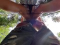 In broad daylight, I fucked a blonde with big breasts in the park-POV-we finished at the same time.