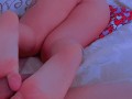 FOOTJOB Beautiful hot teen, sexy feet, blindfolded, cum on the soles - SEXDOLL520