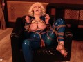 MILF Fantasy: Latex Bondage Masturbation Video with Moans in Rubber with wet pussy