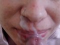 Compilation of cum in stepdaughter's mouth - Close Up