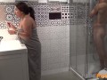 In the shower, STILL HORNY AS FUCK! Catalina and Mike Vegas