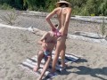 Husband Shares and Films Wife Fucking Friend on Public Beach / Amateur Hotwife