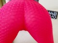 JOI From Personal Trainer With Puffy Pussy Lips Goes Into A Hot Downward Doggy Pose!
