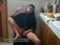 Pakistani wife in hijab Smoking and Showing Ass hole at Kitchen