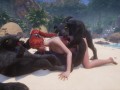 Demons Gangbang Cutie On The Beach | Gangbang Monster | 3D Porn Wild Life