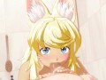 Sweet furry girl welcomes you home with a blowjob ready to fuck [Wolf Girl With You] / Hentai game