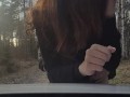 Cuckold wife getting fucked by stranger infront of her husband jerking off in car