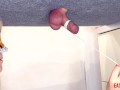 Mistress plays with the slave's dick and hangs weights on him EasyCBTGirl