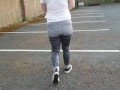 ⭐ Girl Pissing Her Grey Jeans 5 Times! Jeans Wetting Compilation!