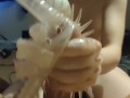 Glove Handjob - Cum Inside Glove Cumplay