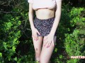 Fucked beautiful stranger girl right in the forest