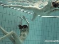 Loris and Okunewa swimming lesbians underwater