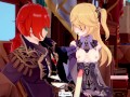 3D/Anime/Hentai. Genshin Impact: Fischl gets Fucked raw and Creampied by Diluc !!