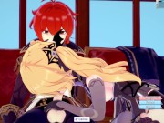 3D/Anime/Hentai. Genshin Impact: Fischl gets Fucked raw and Creampied by Diluc !!