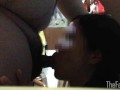 Asian girlfriend blowjob and and interrupt me while playing video games