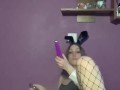 I vape in a bunny suit and masturbate pussy with vibrator