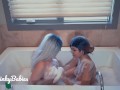 Horny Lesbians Have Intimate and Fun Bath Sex: Real Amateur Lesbian Couple KinkyBabes