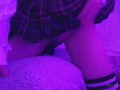 Impregnating my pillow with girl pussy juice humping pillow after school in uniform soft moan teen