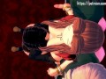 Aerith and some guys get a sucking and fucking sex party going at Tifa's bar
