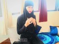 Muslim Afghan in hijab Smoking cigarette and Masturbating 
