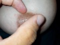 Nipple play..my wife with big saggy tits..huge large nipples