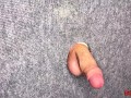 I took a close-up shot of glory hole - spanking my feet on the cock and balls of a slave EasyCBTGirl