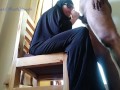 Arab Hijab Girl Sucking Hard Black Cock !! Cum Swallow