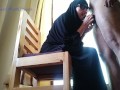 Arab Hijab Girl Sucking Hard Black Cock !! Cum Swallow