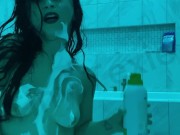 CUM WATCH TINY TEXIE TAKE A SHOWER AND GET DRIPPING WET