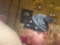 British teen works hard giving her boyfriend a sloppy blowjob and is rewarded with a good hard fuck