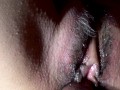  he oils my pussy with his cock and quickly cums on it - Close up pov