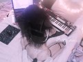 Sitting On My Big Dildo While Playing Synth : Dollie Bear