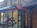 Bikini slut pissing from a balcony