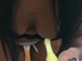 I put the banana thinking about your cock