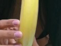 I put the banana thinking about your cock