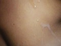 Amateur close up handjob slowmotion and cums on my tits