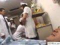 Japanese hospital nurse training day milking patient