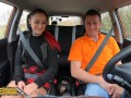 FakeDrivingSchool Tattoo Babe Sharlotte Thorne Smokes Instructors Cock