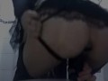 Petite girl dildo ride in her tutu 