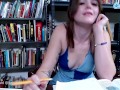 Camsoda - Teen Alex Kane masturbates in college library
