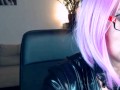 Sincere orgasm of a mature russian webcam whore AimeeParadise in a burgundy wig ))