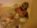 STEPMOM MILF BATHTUB FUCK, BIG natural TITS, BIG BOOTY, JIZZ ON FACE, CUM ON glasses, real amateur